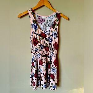 Aritzia Talula Pink Floral Mini Dress Size XXS